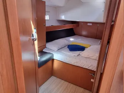 Cabin on Spring Dolphin, a Bavaria Cruiser 46 sailboat at Split, Croatia