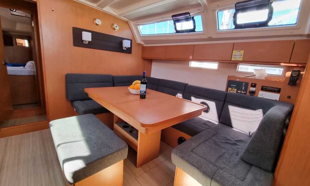 Salon of Spring Dolphin, a Bavaria Cruiser 46 sailboat at Split, Croatia