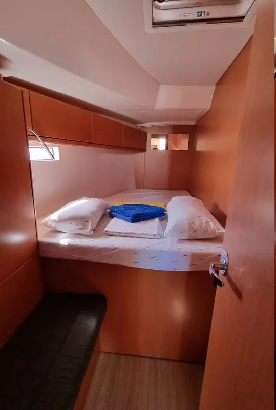 Cabin on Spring Dolphin, a Bavaria Cruiser 46 sailboat at Split, Croatia