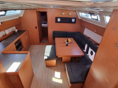 Salon of Spring Dolphin, a Bavaria Cruiser 46 sailboat at Split, Croatia