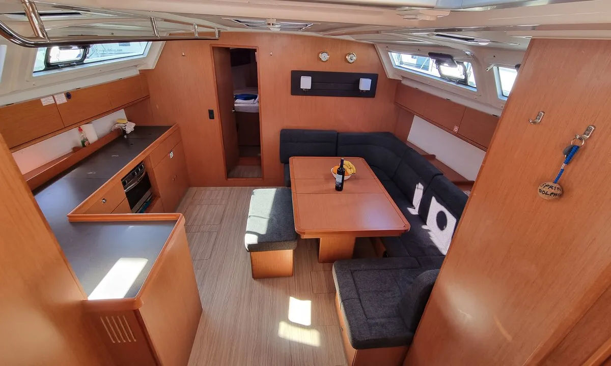 Salon of Spring Dolphin, a Bavaria Cruiser 46 sailboat at Split, Croatia
