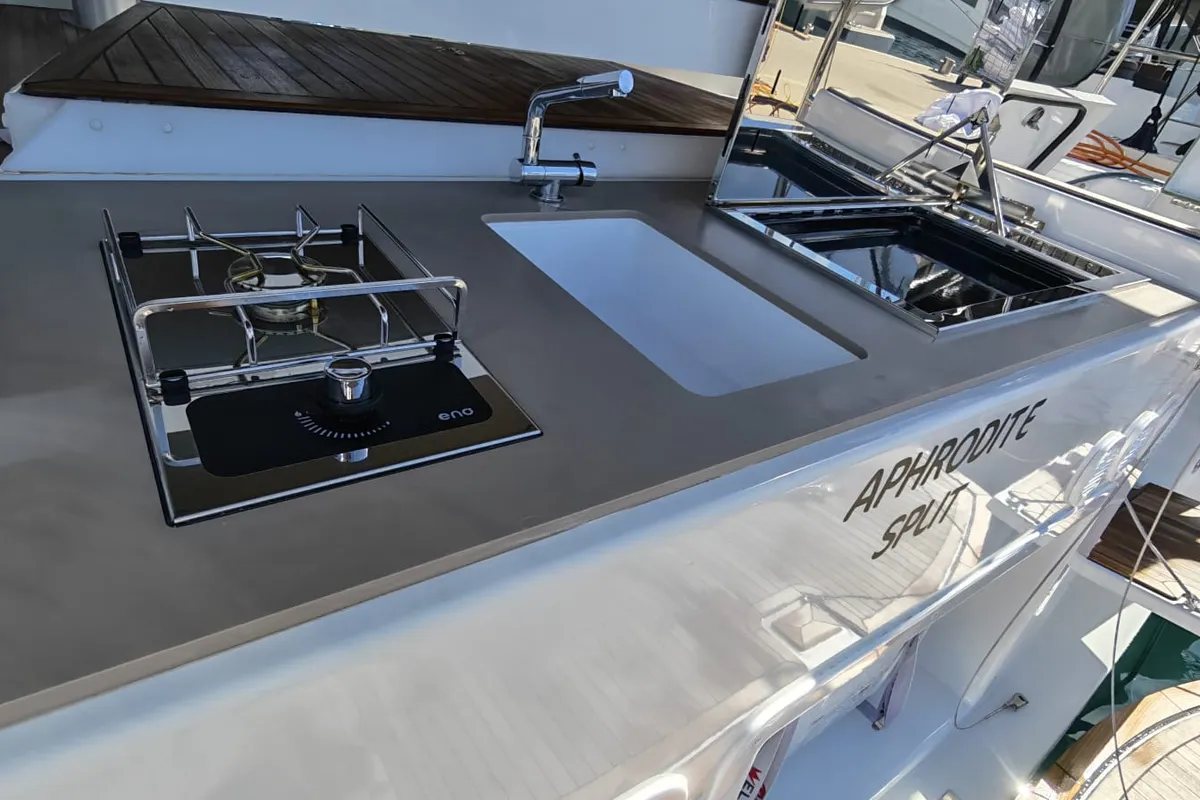 Aphrodite, a Dufour 54 sailboat at Seget Donji, Croatia
