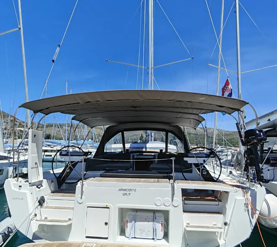 Aphrodite, a Dufour 54 sailboat at Seget Donji, Croatia