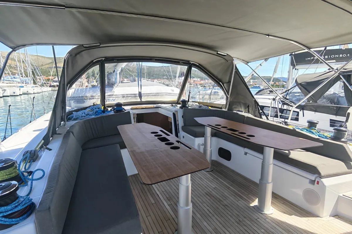 Aphrodite, a Dufour 54 sailboat at Seget Donji, Croatia