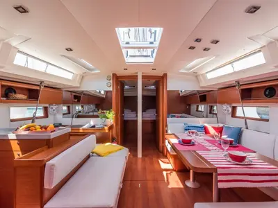 Salon of True Wind, a Beneteau Oceanis 51.1 sailboat at Split, Croatia