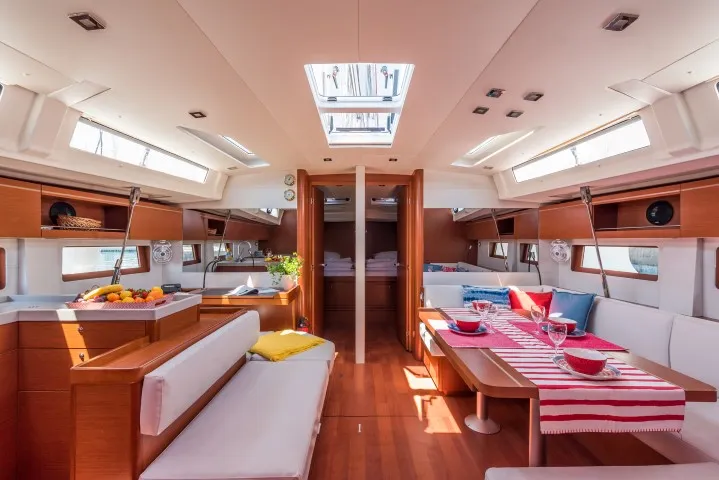 Salon of True Wind, a Beneteau Oceanis 51.1 sailboat at Split, Croatia