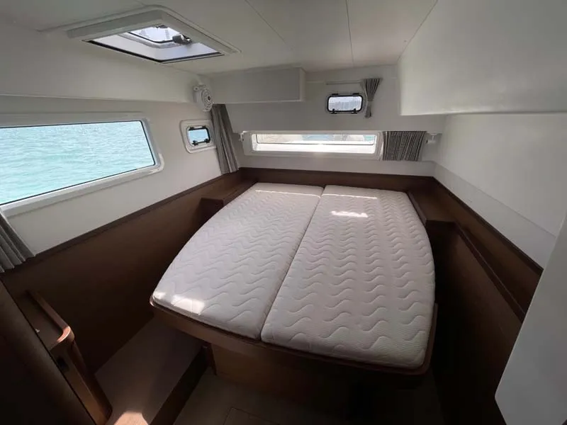 Cabin on DayElli, a Lagoon 42 catamaran at Felanitx, Spain