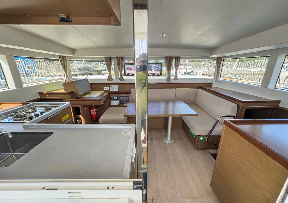Salon of Blue, a Lagoon 40 catamaran at Grad Pula, Croatia
