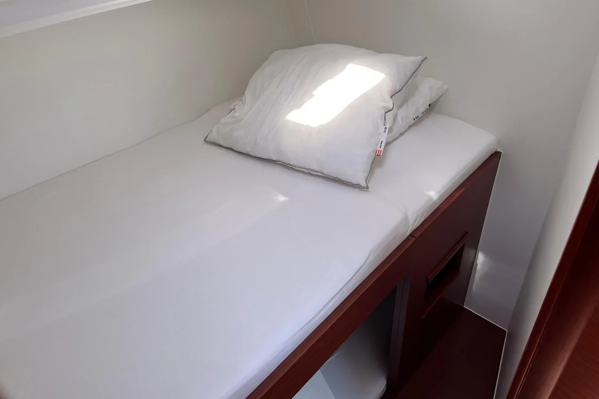 Cabin on Riesling, a Hanse 460 sailboat at Seget Donji, Croatia