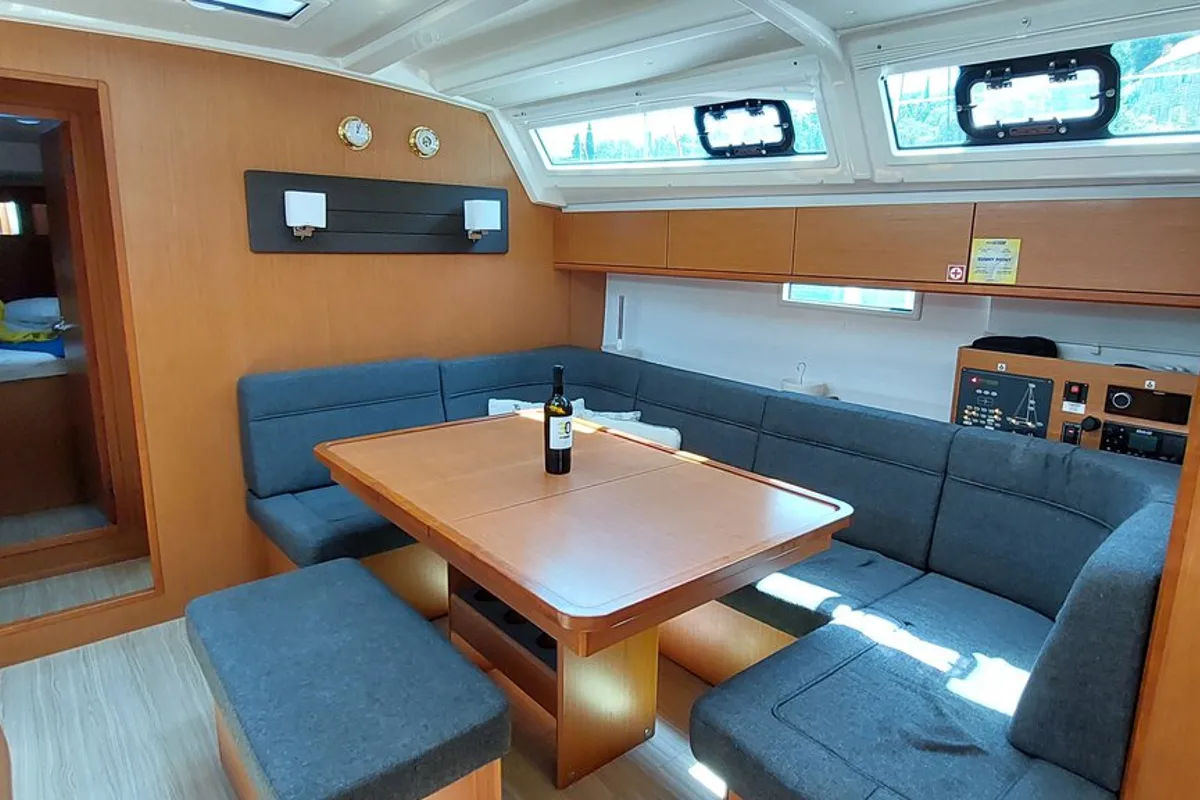 Salon of Sunny Point, a Bavaria Cruiser 46 sailboat at Dubrovnik, Croatia