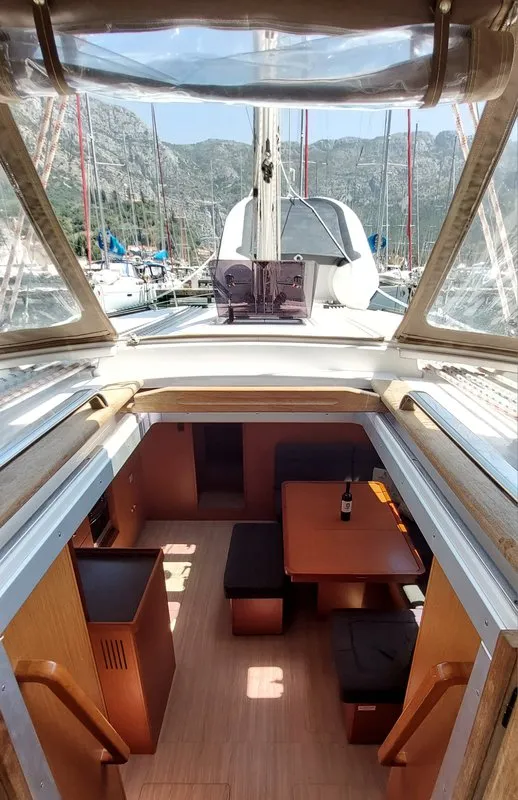 Salon of Sunny Point, a Bavaria Cruiser 46 sailboat at Dubrovnik, Croatia