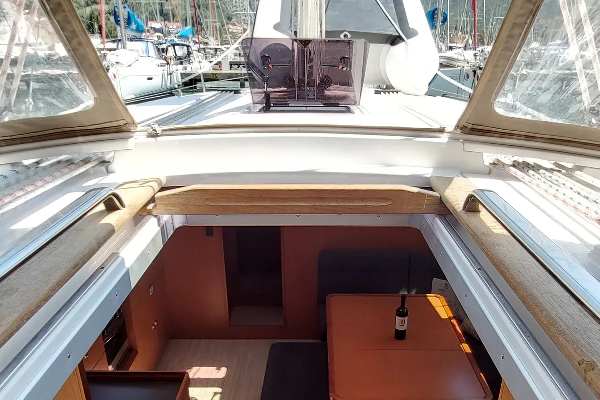 Salon of Sunny Point, a Bavaria Cruiser 46 sailboat at Dubrovnik, Croatia