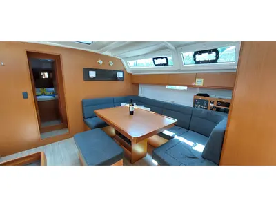 Salon of Sunny Point, a Bavaria Cruiser 46 sailboat at Dubrovnik, Croatia
