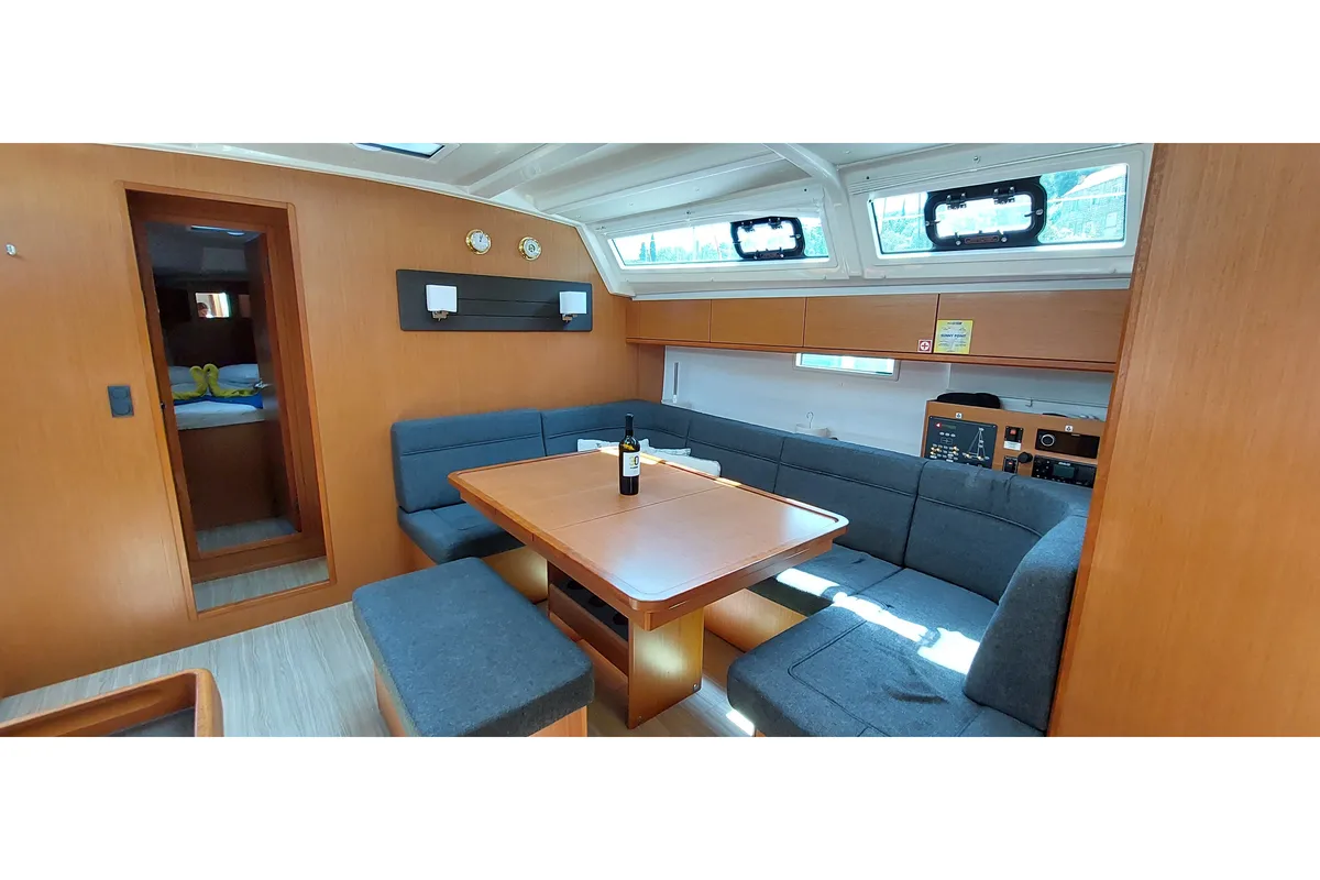 Salon of Sunny Point, a Bavaria Cruiser 46 sailboat at Dubrovnik, Croatia