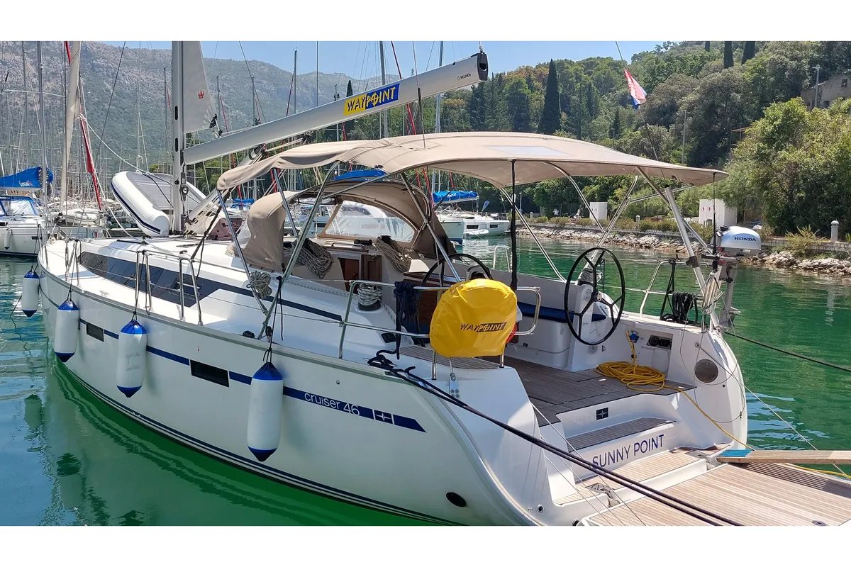 Head on Sunny Point, a Bavaria Cruiser 46 sailboat at Dubrovnik, Croatia