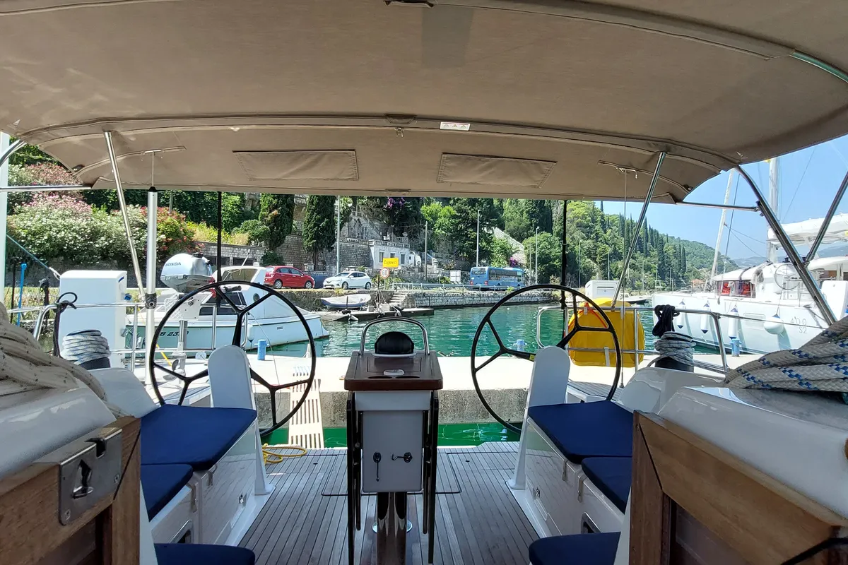 Galley of Sunny Point, a Bavaria Cruiser 46 sailboat at Dubrovnik, Croatia