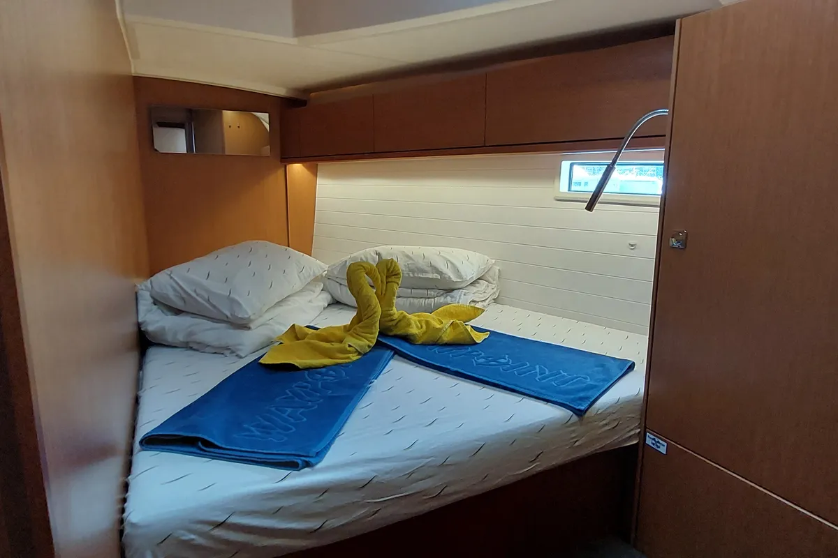 Galley of Sunny Point, a Bavaria Cruiser 46 sailboat at Dubrovnik, Croatia