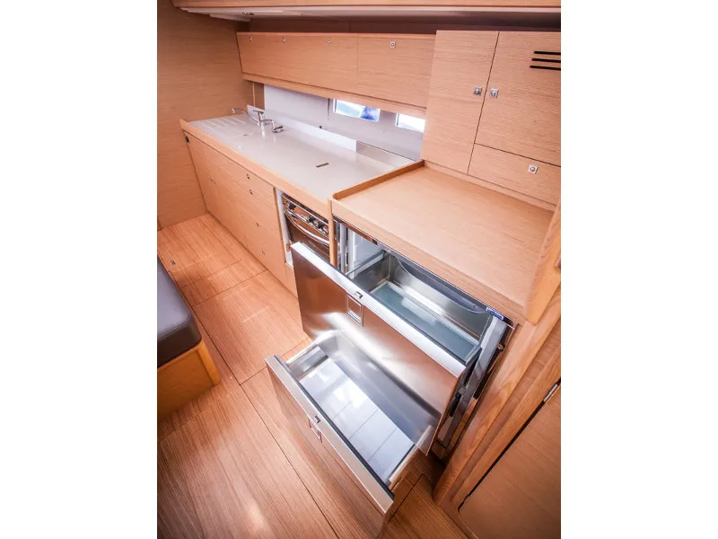Galley of Madicken, a Dufour 460 Grand Large sailboat at Primošten, Croatia