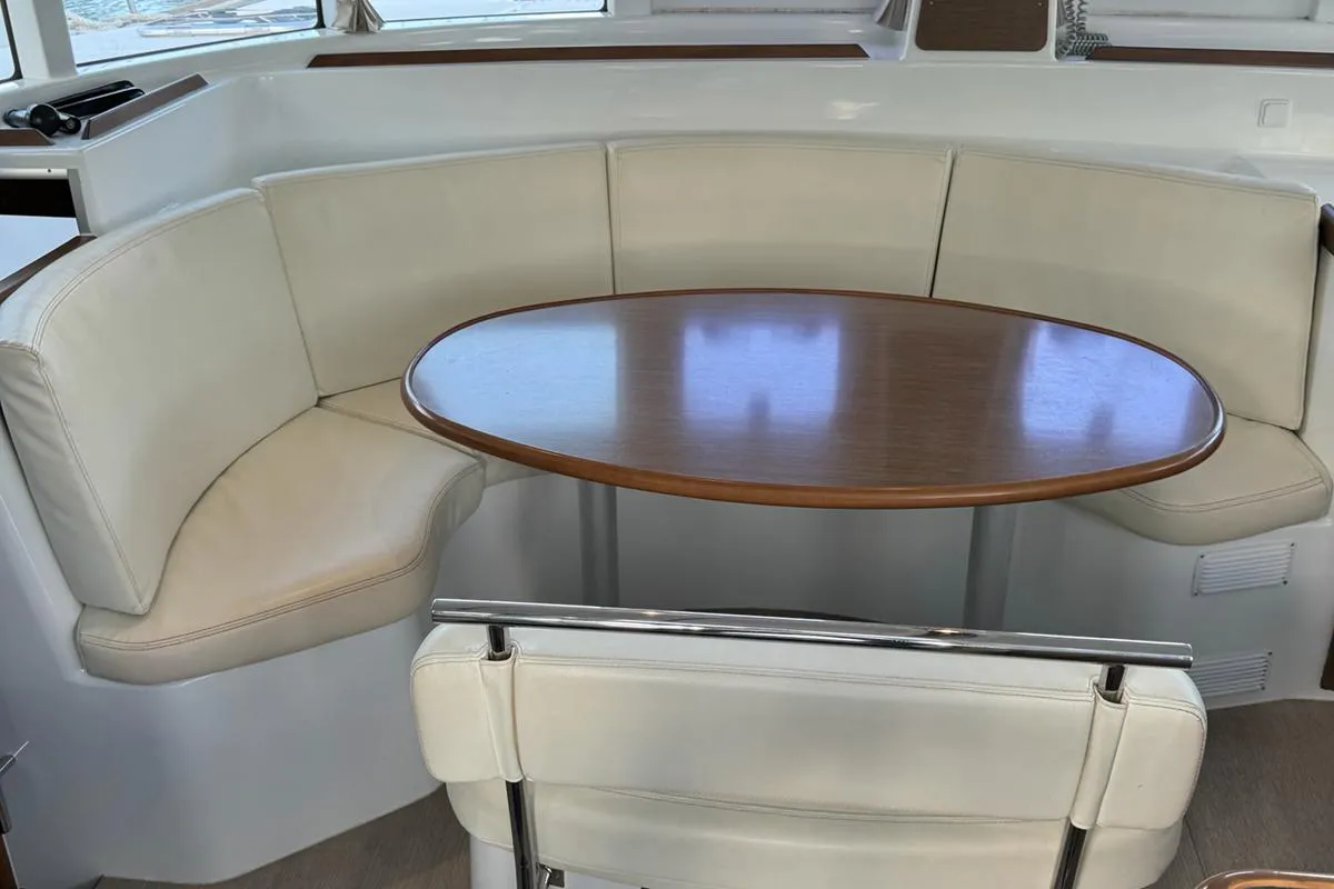 Salon of PUMA II, a Lagoon 380 catamaran at Alameda, United States