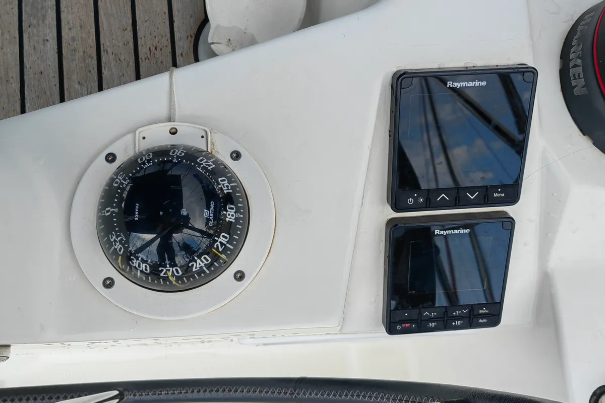 Islanders, a Jeanneau Sun Odyssey 389 sailboat at Mali Lošinj, Croatia