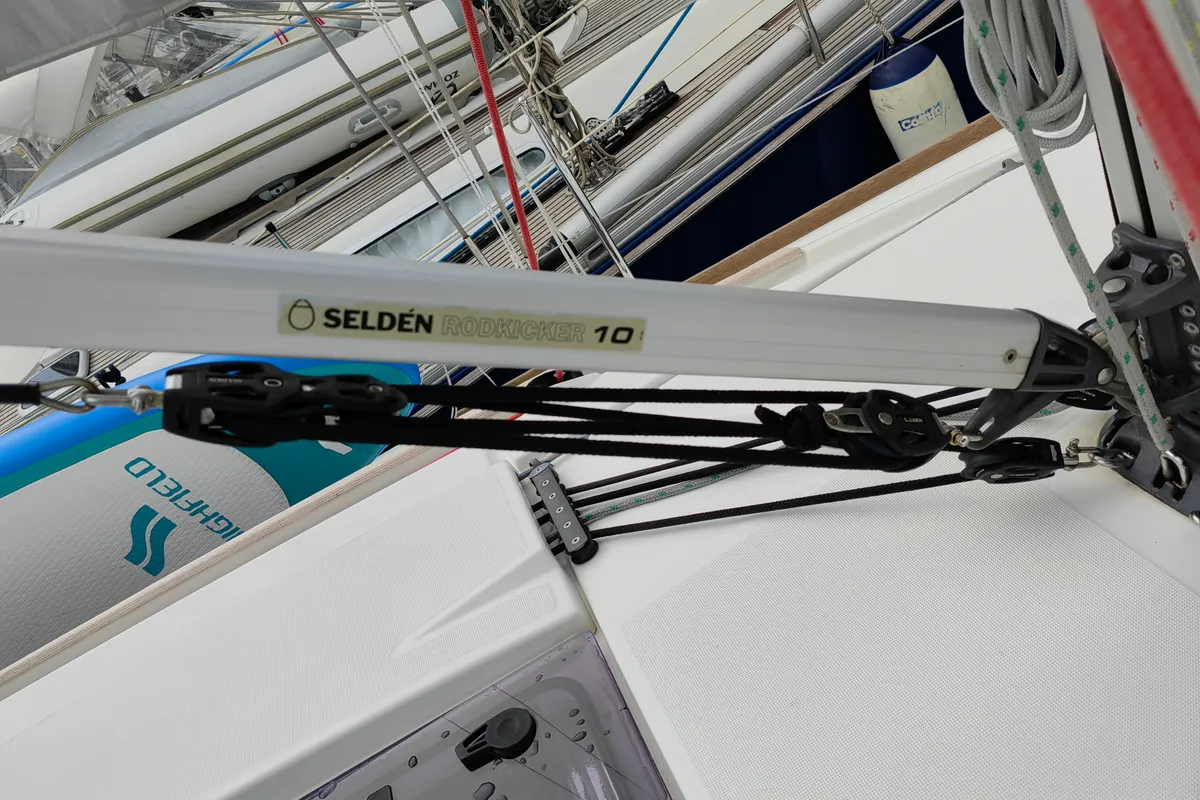 Islanders, a Jeanneau Sun Odyssey 389 sailboat at Mali Lošinj, Croatia