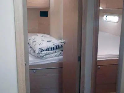 Cabin on Solan, a Hanse 575 sailboat at Lavrion, Greece