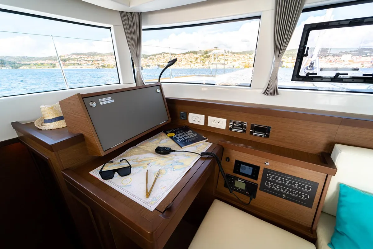 Sound of Silence, a Lagoon 40 catamaran at Grad Šibenik, Croatia