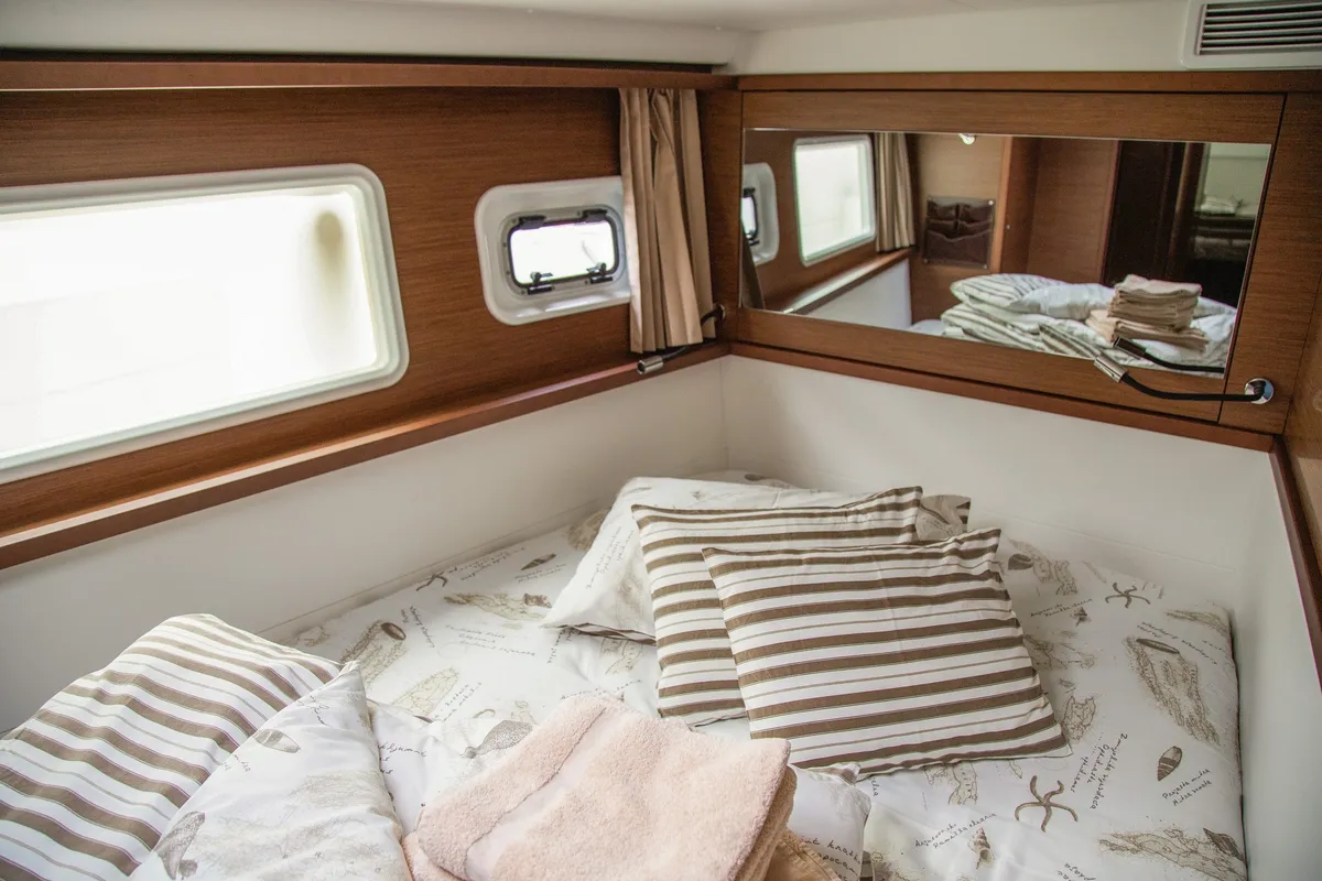 Cabin on Anja I, a Lagoon 450 Fly catamaran at Općina Rogoznica, Croatia