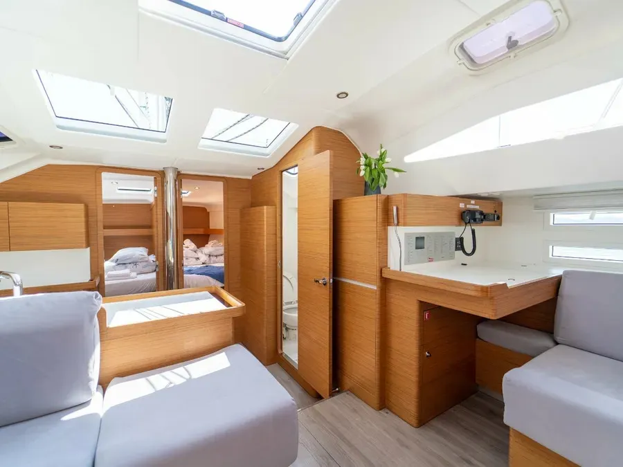 Salon of Cupcake, a Elan Impression 50 sailboat at Grad Šibenik, Croatia