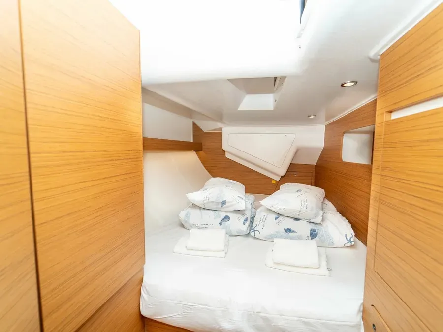 Cabin on Cupcake, a Elan Impression 50 sailboat at Grad Šibenik, Croatia