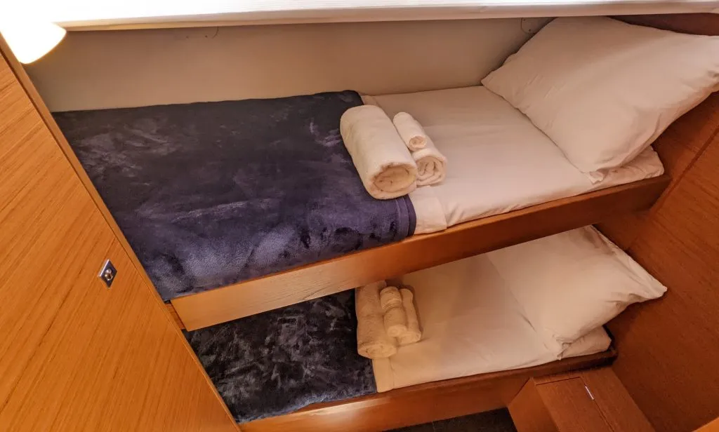 Cabin on Hoosier Lady, a Dufour 430 sailboat at Road Town, British Virgin Islands