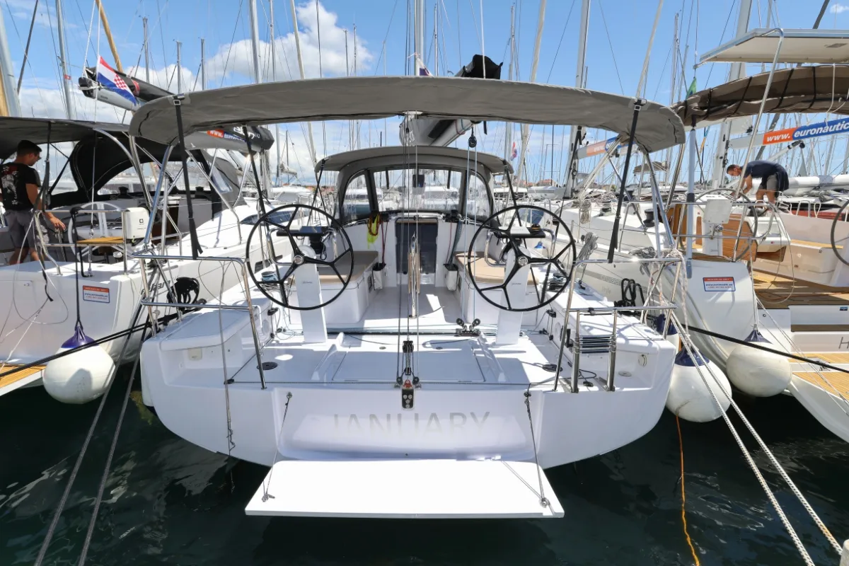 Exterior view of January, a Beneteau First 36 sailboat at Biograd na Moru, Croatia