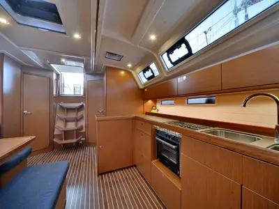Galley of Aelia, a Bavaria Cruiser 46 sailboat at Municipal Unit of Nea Peramos, Greece