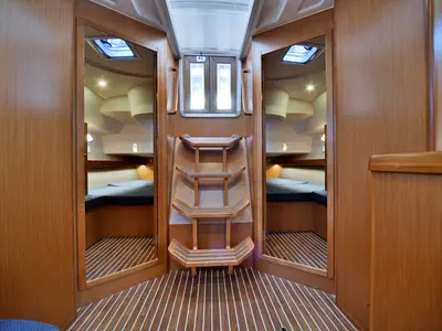 Cabin on Aelia, a Bavaria Cruiser 46 sailboat at Municipal Unit of Nea Peramos, Greece