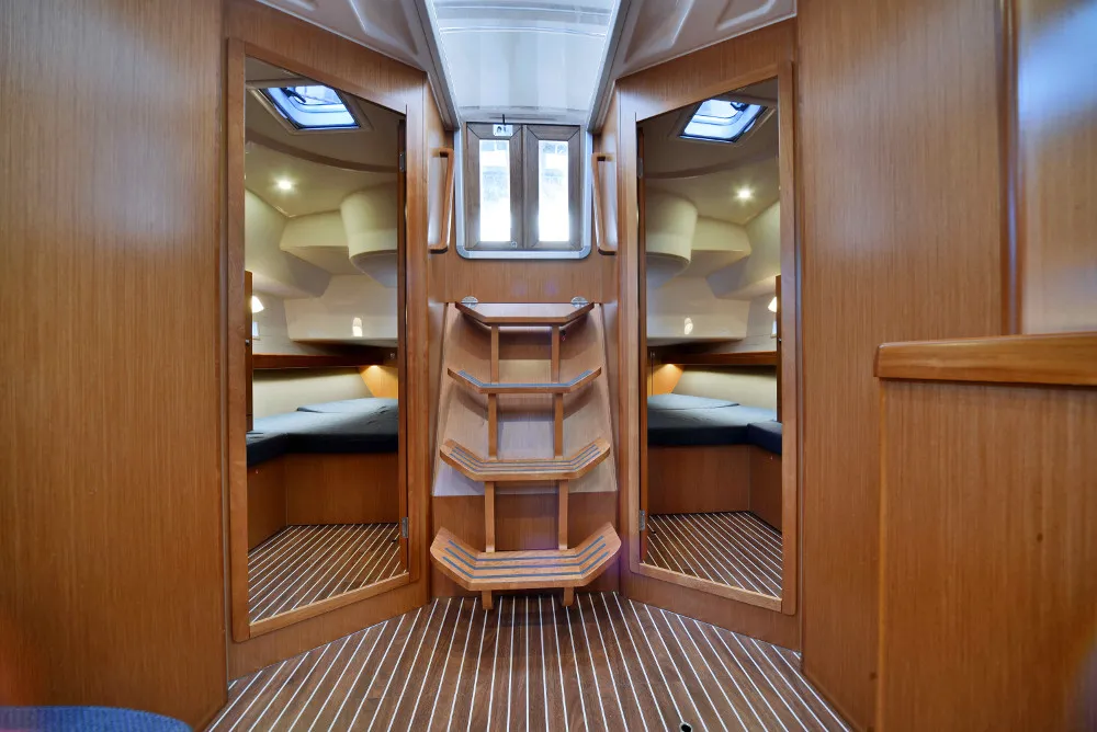 Cabin on Aelia, a Bavaria Cruiser 46 sailboat at Municipal Unit of Nea Peramos, Greece