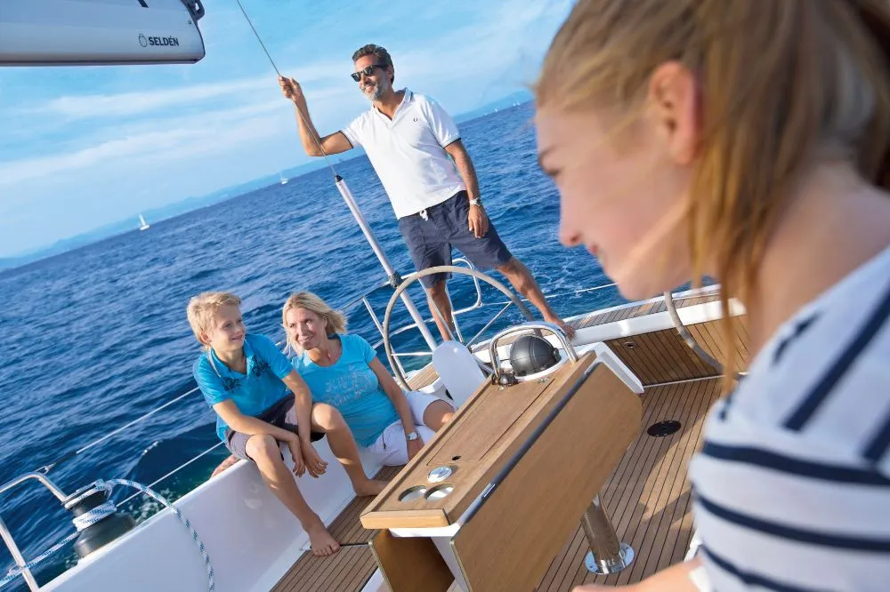 Marea, a Bavaria Cruiser 41 sailboat at Municipal Unit of Lefkada, Greece