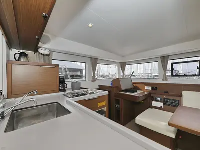 Galley of Blue Angel, a Lagoon 40 catamaran at Sukošan, Croatia