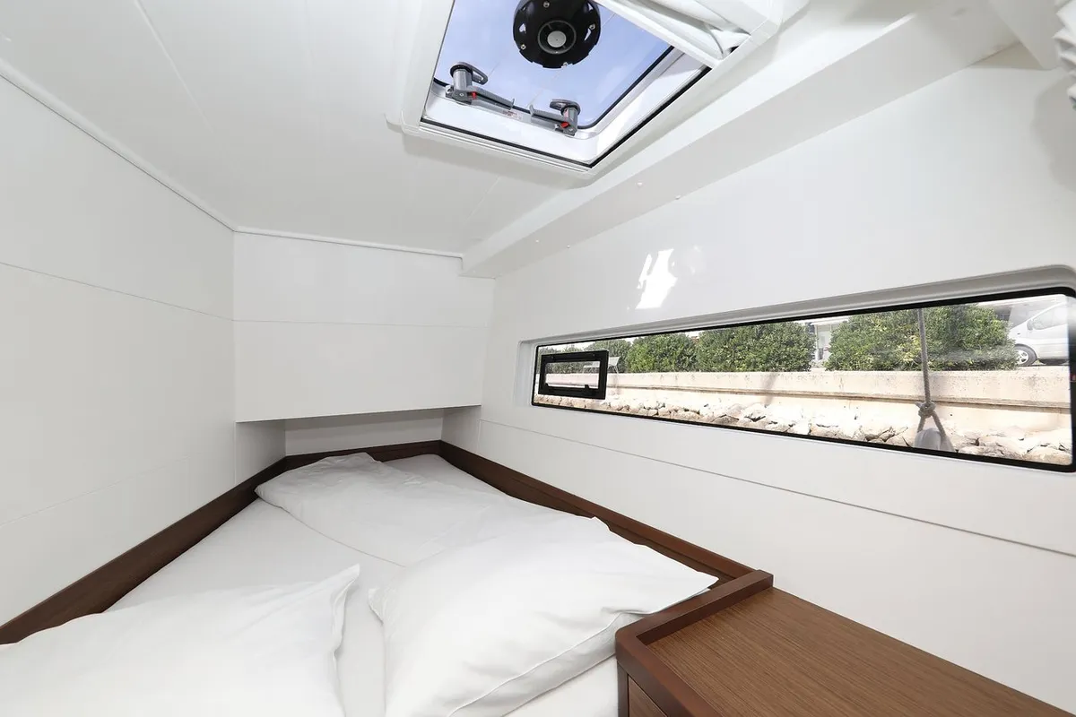Cabin on Blue Angel, a Lagoon 40 catamaran at Sukošan, Croatia
