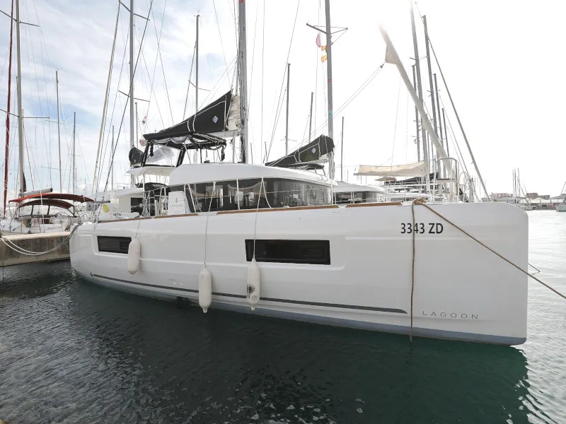 Blue Angel, a Lagoon 40 catamaran at Sukošan, Croatia