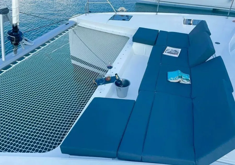 Flavia Augusta, a Fountaine Pajot Astréa 42 catamaran at Punat, Croatia