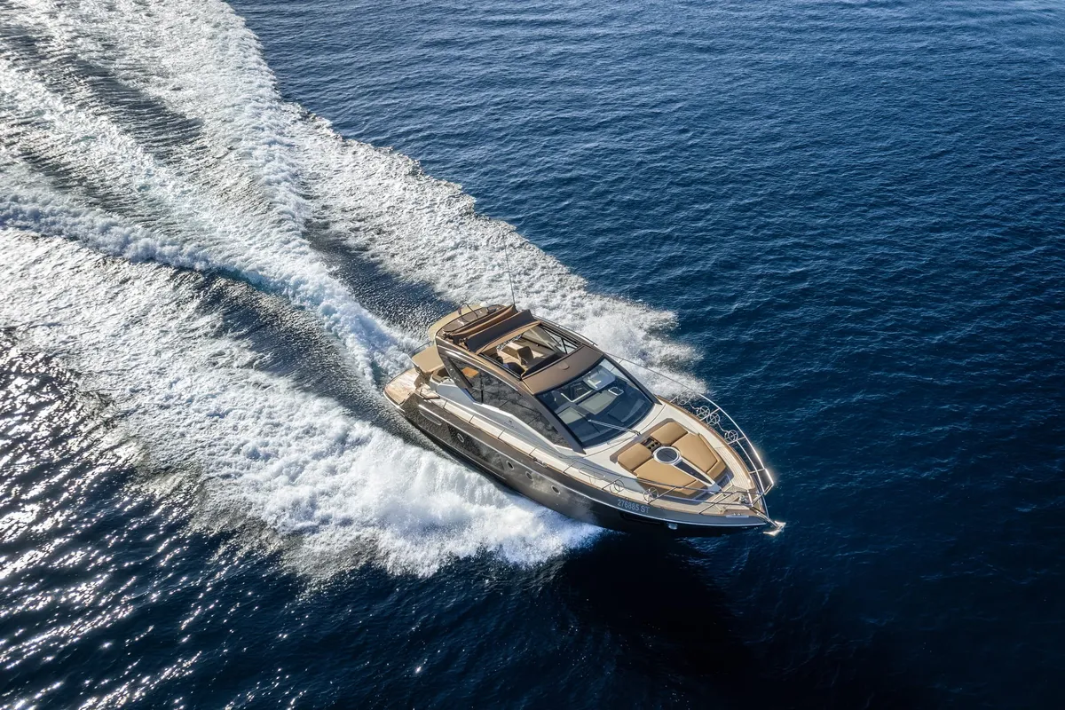 Exterior view of Brown Sugar, a Cranchi M44 HT motor yacht at Split, Croatia