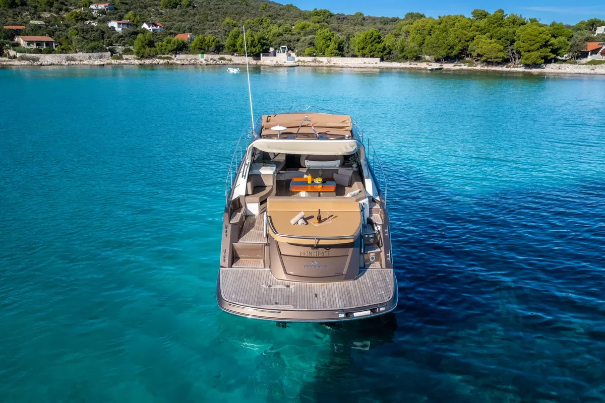 Exterior view of Brown Sugar, a Cranchi M44 HT motor yacht at Split, Croatia