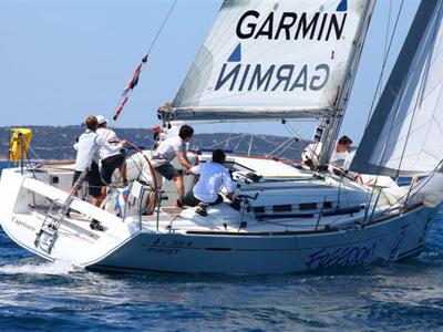 Deck of Aries, a Beneteau First 35 sailboat at Jezera, Croatia