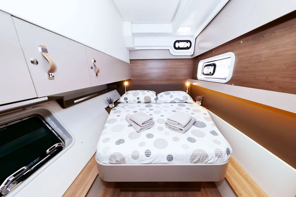 Cabin on Jenny, a Bali Catspace catamaran at Dubrovnik, Croatia