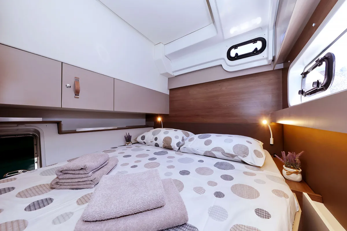 Cabin on Jenny, a Bali Catspace catamaran at Dubrovnik, Croatia