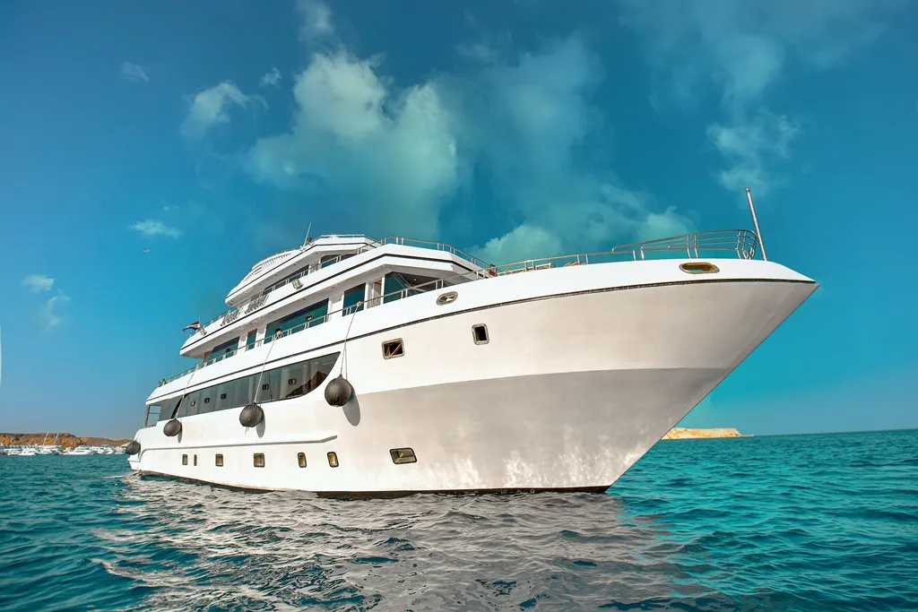 Exterior view of Bunk bed cabin lower deck 1, a Gulet Luxury Motor Yacht motorboat at Sharm El Sheikh, Egypt