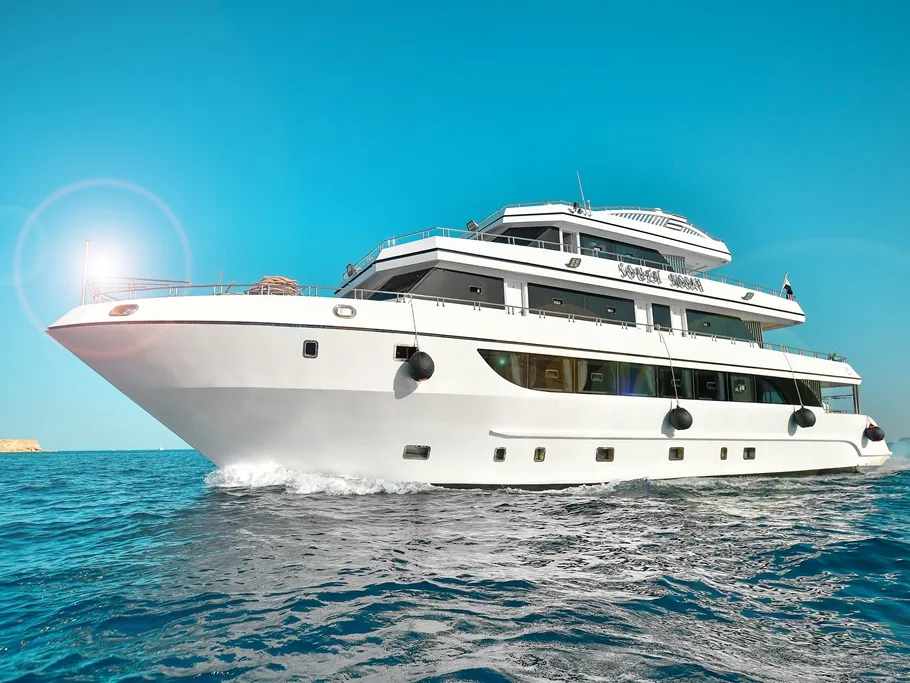 Exterior view of Bunk bed cabin lower deck 1, a Gulet Luxury Motor Yacht motorboat at Sharm El Sheikh, Egypt