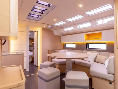 Salon of Nada, a Dufour 48 sailboat at Grad Šibenik, Croatia