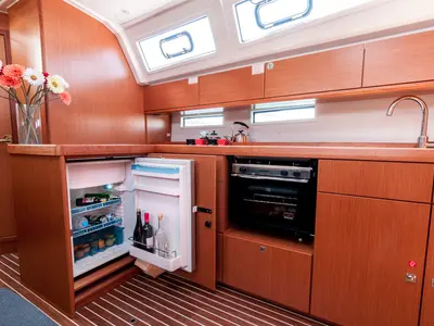 Galley of Ioli, a Bavaria Cruiser 46 sailboat at Athens, Greece