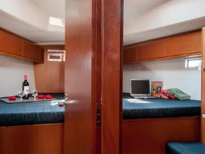 Cabin on Ioli, a Bavaria Cruiser 46 sailboat at Athens, Greece
